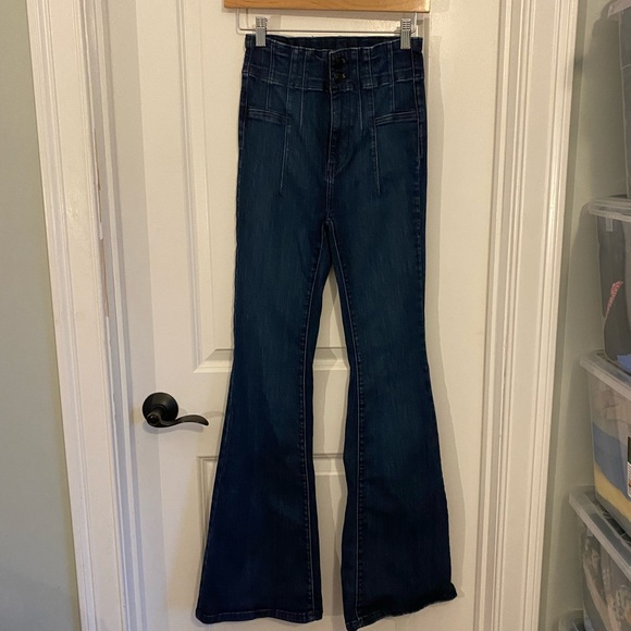 We The Free Dark Wash Jayde Flare Jeans - Picture 2 of 10